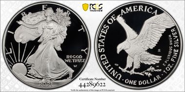 2021-S $1 Silver Eagle - Type 2 Limited Edition Proof Set - First Strike PR70DCAM