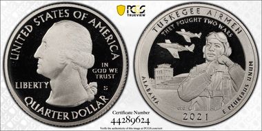 2021-S 25C Tuskegee Airmen NP- Silver Limited Edition Proof Set - First Strike PR69DCAM