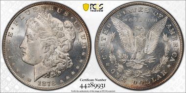 1878 8TF $1 VAM 23, Crazy Lips MS63