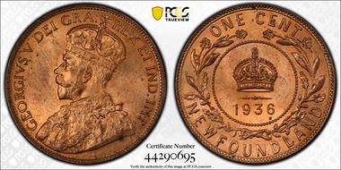 1936 1C MS65RD