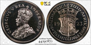 1923 2 1/2S KM-19.1  Ag PR65