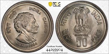 (1985)(B) 50 Pai Indira Gandhi MS65