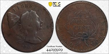 1794 1C Head of 1793 Double Chin, S-19a N1BN