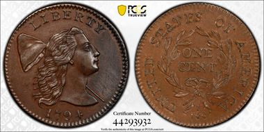 1794 1C S-28, Ornate Head N1BN