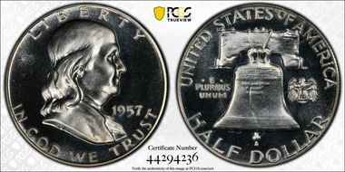 1957 50C PR67