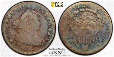 1805 10C 4 Berries VF20