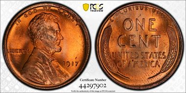 1917 1C MS65+ RD