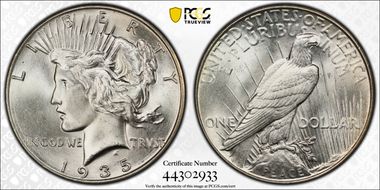 1935 $1 MS64