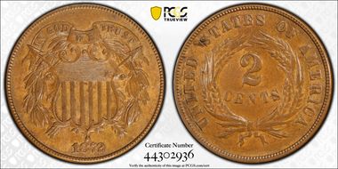 1872 2C DDO FS-101 AU58BN