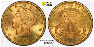 1892 $20 MS67
