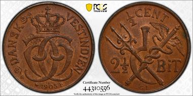 1905-P GJ 1/2C MS64BN