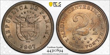 1907 2 1/2C MS63