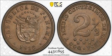 1916 2 1/2C MS62
