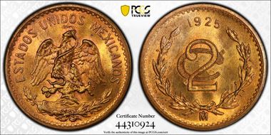 1925-Mo 2C MS65RB
