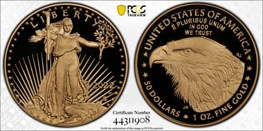 2021-W $50 Gold Eagle - Type 2 First Strike PR70DCAM