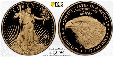 2022-W $50 Gold Eagle First Strike PR70DCAM