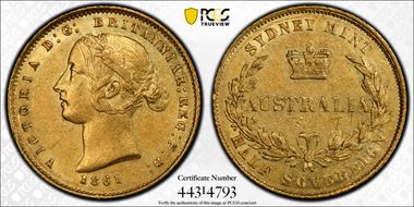 1861-SY 1/2 Sov AU58