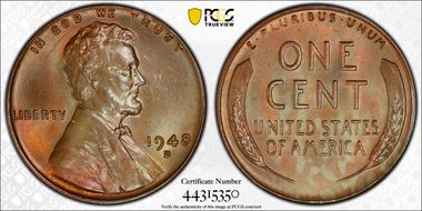 1948-D 1C MS64BN