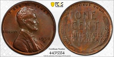 1950-S 1C MS64BN