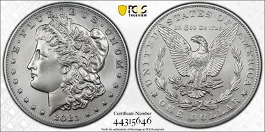 2021 $1 Morgan Dollar 100th Anniversary MS69