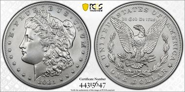 2021 $1 Morgan Dollar 100th Anniversary MS69