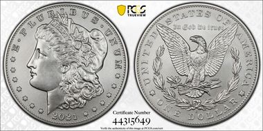 2021-S $1 Morgan Dollar 100th Anniversary MS69