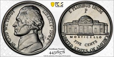 1942-P 5C Silver PR65