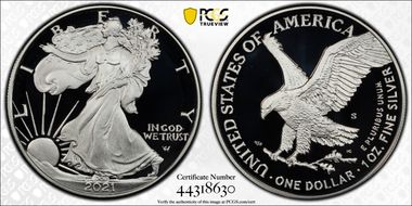 2021-S $1 Silver Eagle - Type 2 Limited Edition Proof Set PR70DCAM