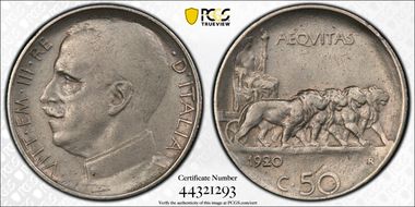 1920-R 50C Reeded Edge N1