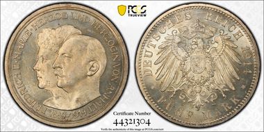 1914-A 5 Mk Wedding J-25 MS63