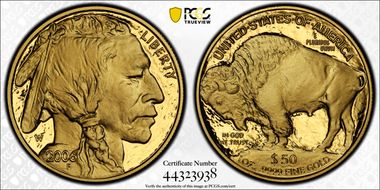 2006-W $50 American Buffalo .9999 Fine Gold PR70DCAM