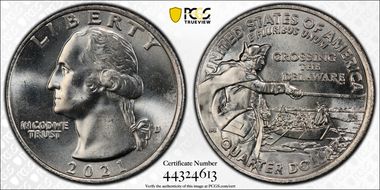 2021-D 25C Crossing the Delaware MS66