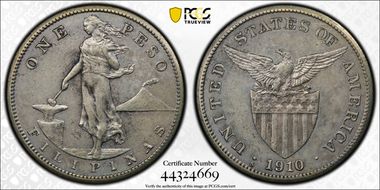 1910-S Peso KM-172  Ag N1