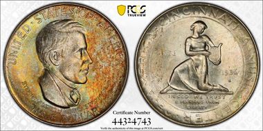 1936-S 50C Cincinnati MS67