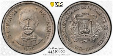 1976 25C Juan Pablo Duarte MS67