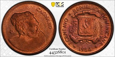 1984-Mo 1C KM-64 Cu/Zn MS66RB