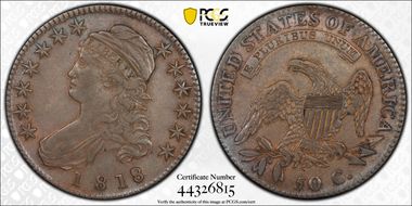 1818/7 50C Small 8 VF35