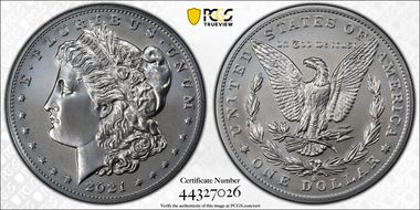 2021-O Privy $1 Morgan Dollar 100th Anniversary First Strike MS70