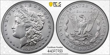 2021 $1 Morgan Dollar 100th Anniversary MS70