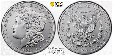 2021-S $1 Morgan Dollar 100th Anniversary MS70