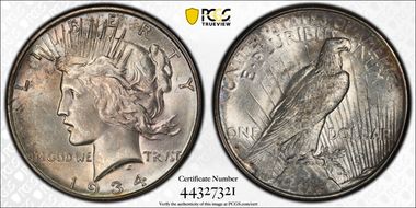 1934-D $1 MS65+