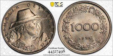 1924 1000 Kr MS64