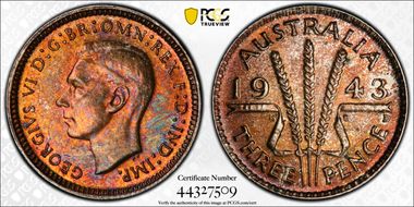 1943-D 3D KM-37  Ag MS66