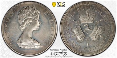 1977-PM Crown Silver Jubilee KM-41 MS64