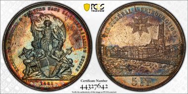 1881 5 Fr Fribourg R-403 N1