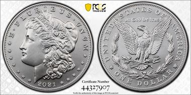 2021-S $1 Morgan Dollar 100th Anniversary MS70