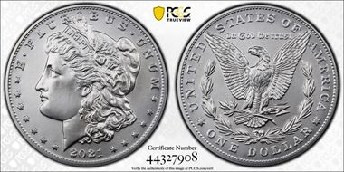 2021 $1 Morgan Dollar 100th Anniversary MS69