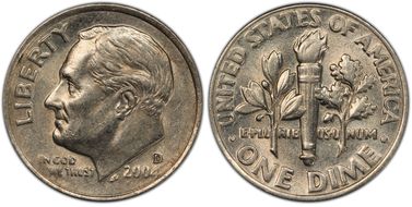 2004-D 10C FS-101 Doubled Ear AU55