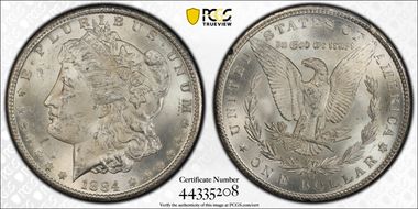 1884-CC $1 GSA Hoard MS63