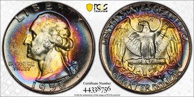 1958 25C Type B Reverse, FS-901 MS66+